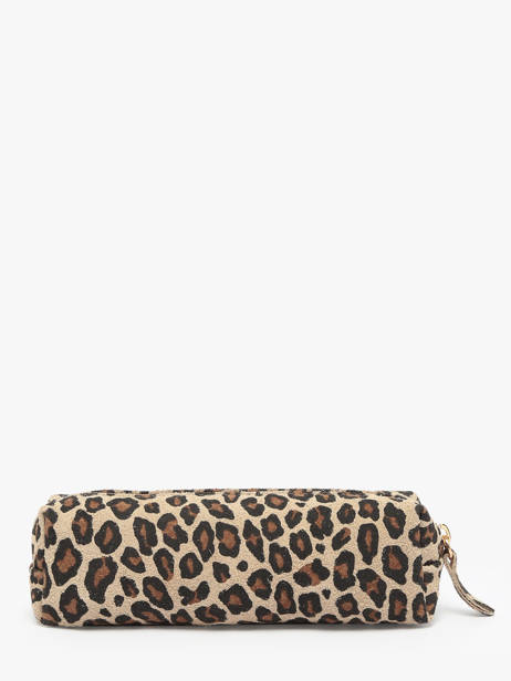 Etui Leder Milano Beige velvet leopardo VL22116 ander zicht 2